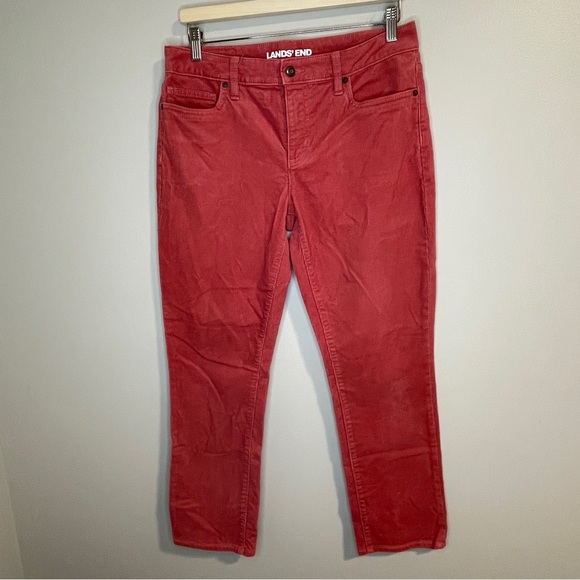 Lands' End Pants - Lands' End Women's Red Straight Leg Corduroy Pants